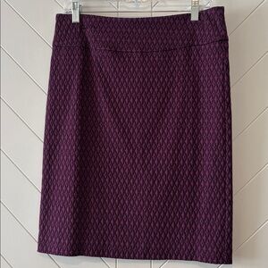 Margaret M plum and Black Patterned Skirt